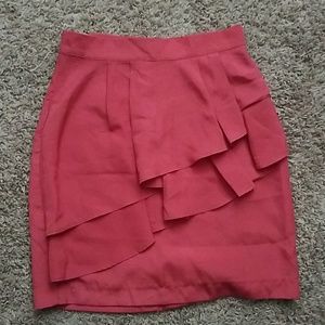 Burnt orange skirt